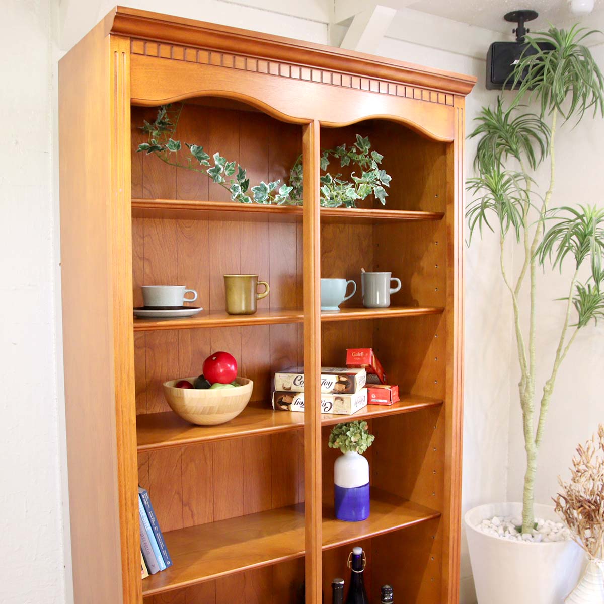 横浜ダニエル 書棚 オープン クラシック家具 本棚 ブックシェルフ