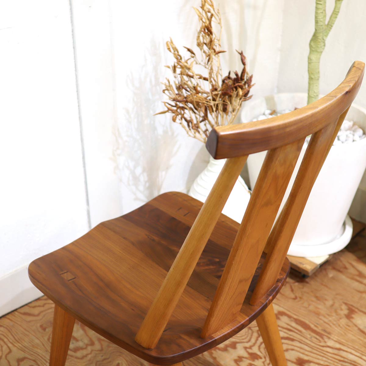 シラカワ ダイニングチェア 飛騨家具 ハイバックチェア ウォールナット