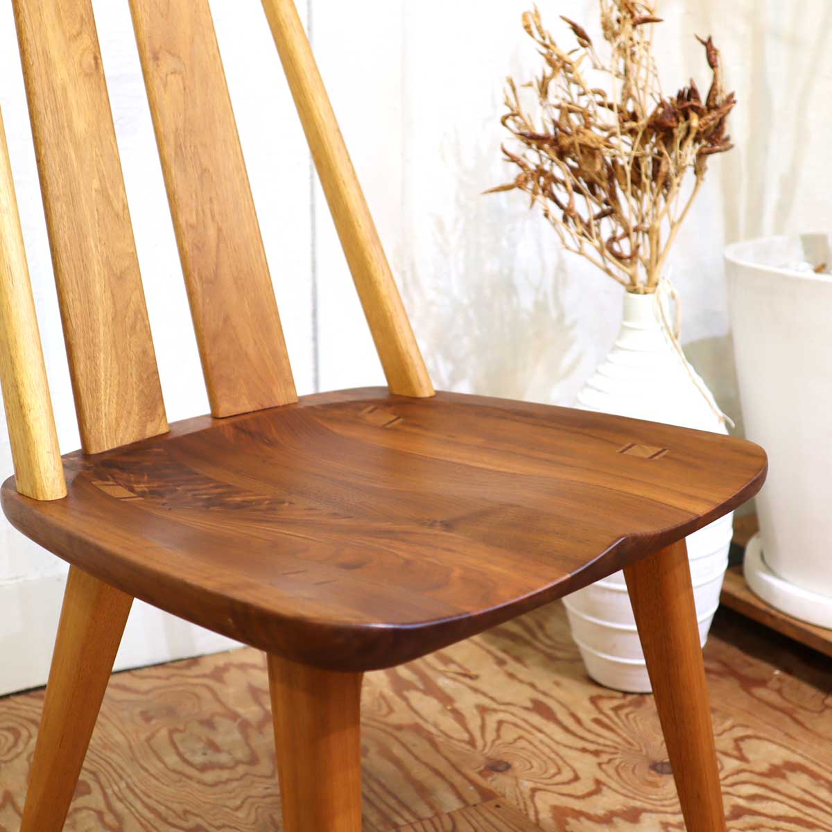 シラカワ ダイニングチェア 飛騨家具 ハイバックチェア ウォールナット