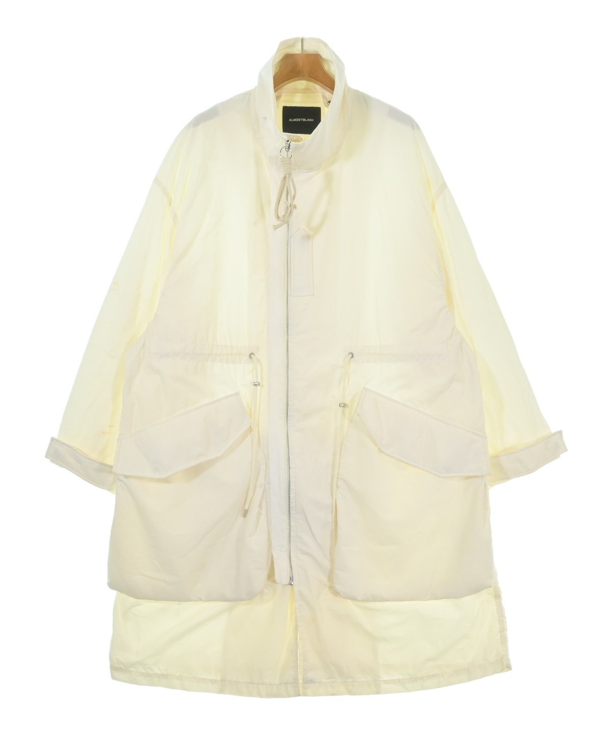 ALMOSTBLACK（オールモストブラック）モッズコート 白 サイズ:2(M位