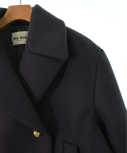 Miu Miu（ミュウミュウ）ピーコート 紺 サイズ:44(L位) レディース