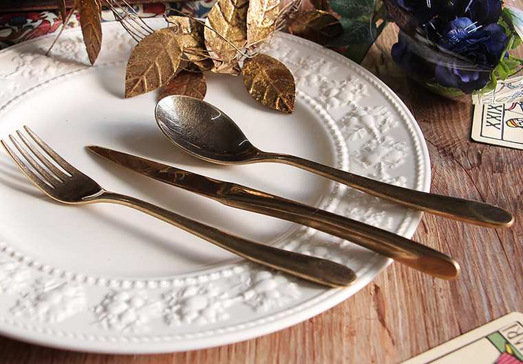 楽天市場】ヴィンテージ風 カトラリー アンティーク ゴールド 懐 KAI