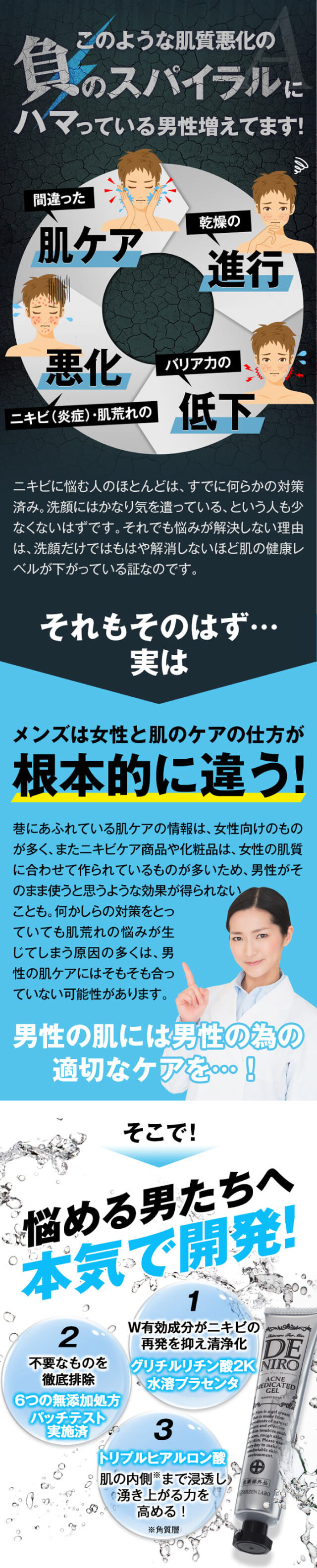 楽天市場】【公式】 デニーロ 薬用DE NIRO 45g×2本セット 薬用