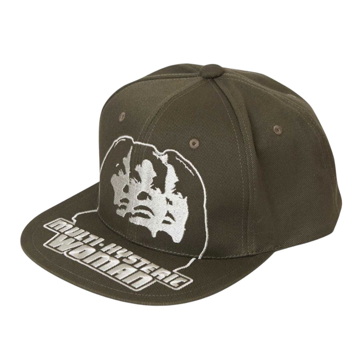 HYSTERIC GLAMOUR]MULTI HYSTERIC WOMAN刺繍 キャップ/KHAKI(02243QH04