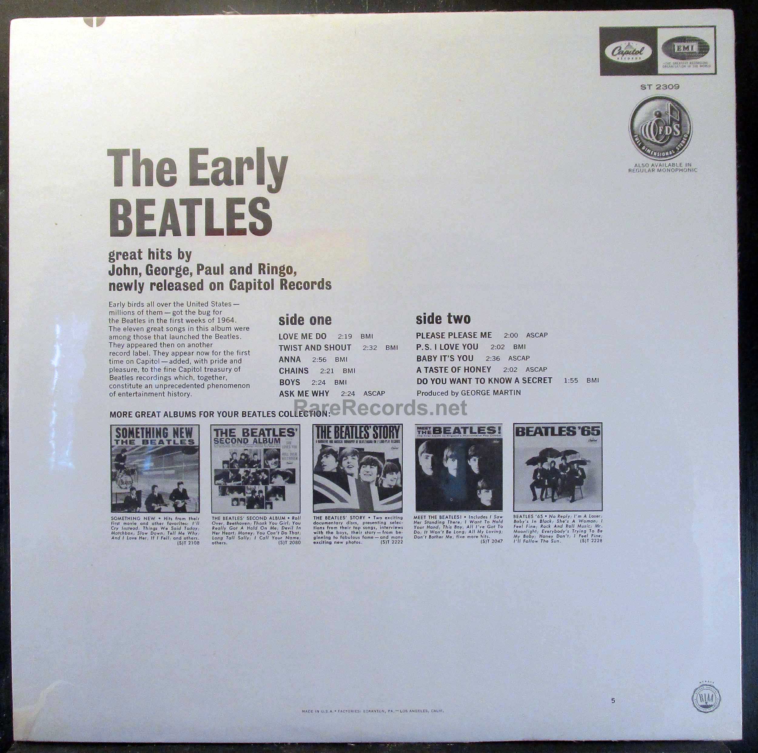 激レア！希少！The Early BEATLES レコード USA製 【公式通販】