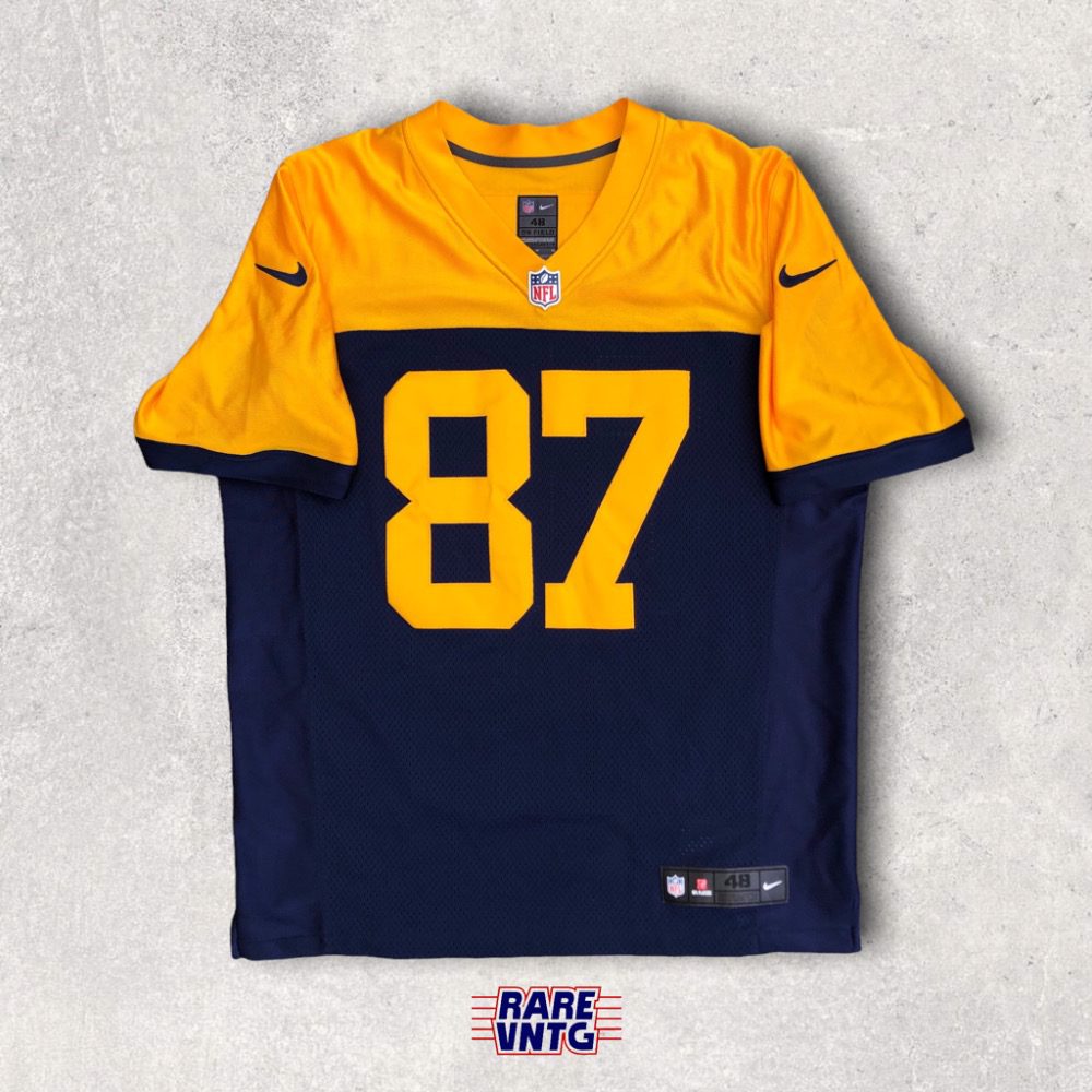 00's Jordy Nelson Green Bay Packers Nike Authentic Throwback NFL