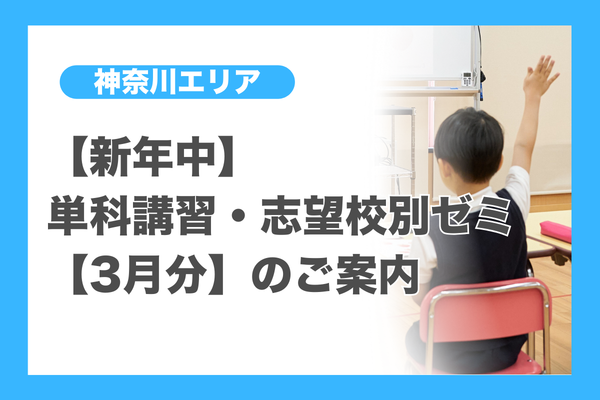 【新年中】単科講習・志望校別