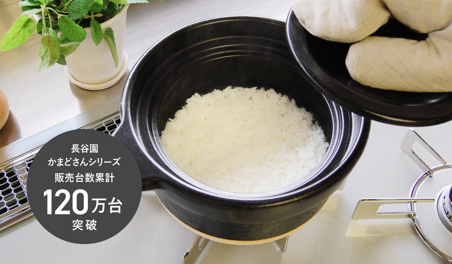 専用炊飯土鍋「かまどさん自動炊き」（1合炊）【製造元出荷】 | Rinnai