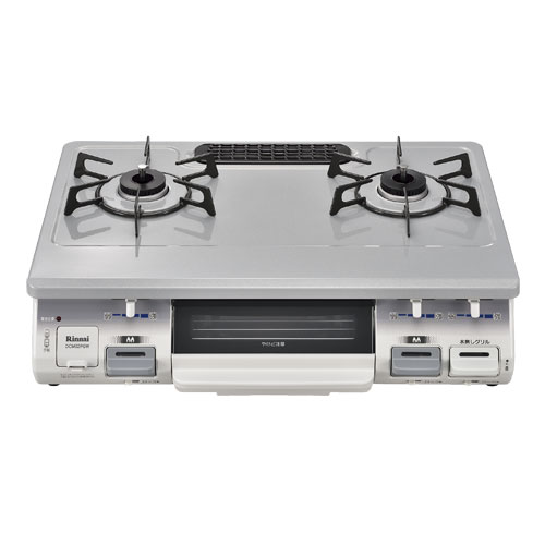 1126-5 Rinnai 2口ガスコンロ ガステーブル RT31NHS-L 14年製 都市ガス12A.