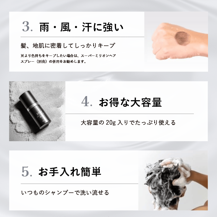 ルアン公式オンラインショップ /SMHメンズヘアファンデーション 3本セット