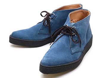 ジョージコックス RALEIGH別注“LOOK SHARP!!”CHUKKA BOOTS ブルー