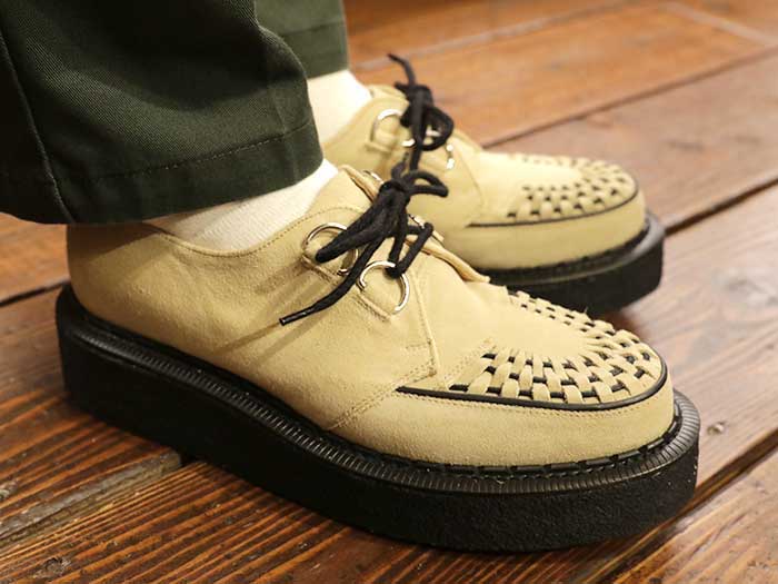 ジョージコックス3588ベージュスエード ブラックインターレース／ROCK