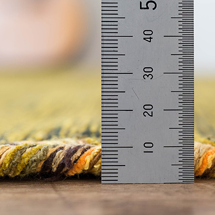 インド綿を使ったキリム柄の手織りコットンラグ 約190x190 cm 2畳