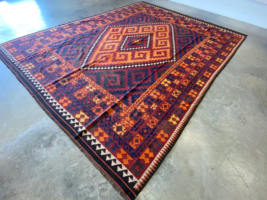 Afghan Hand Made Hazara Ghalmori Kilim Rug Size: 301 x 375cm