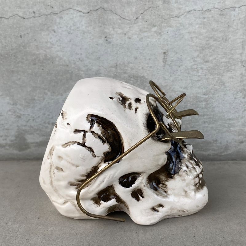 VINTAGE ANTIQUE SKULL ASHTRAY ヴィンテージ アンティーク スカル