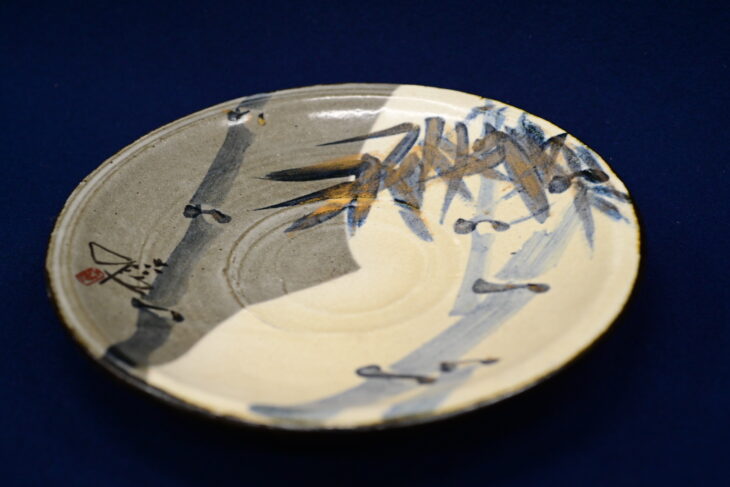 六代 清水六兵衛 作 『瑞竹飾皿』 ｜骨董品買取 緑和堂