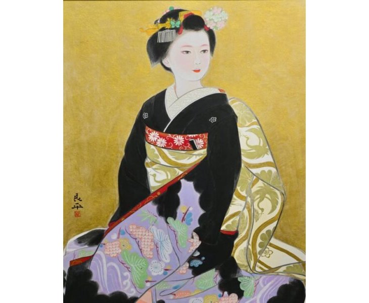 三輪良平 作 『舞妓』 ｜骨董品買取 緑和堂