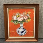 安食慎太郎 『バラの花』 ｜骨董品買取 緑和堂