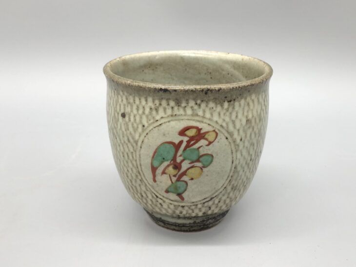 島岡達三『象嵌赤絵 湯呑』 ｜骨董品買取 緑和堂