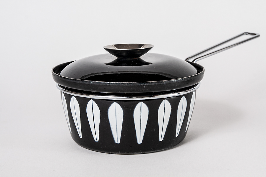 キャサリンホルム ホーロー片手鍋 ブラック／φ20cm(ヴィンテージ