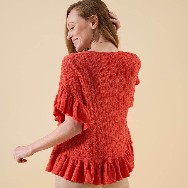 Juliana Lace Ruffle Top & Cardigan by Chloe Elizabeth Birch – Wool