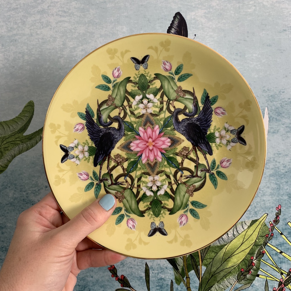 ワンダーラスト ウォーターリリー 20cm プレート イエロー|WEDGWOOD