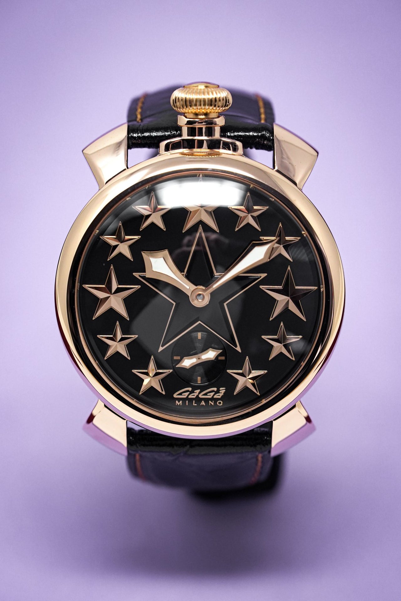 GaGà Milano Watch Manuale 48MM Stars Rose Gold Black – Watches