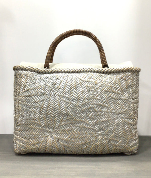 竹巧彩 花網代編みバッグ – waza・kura