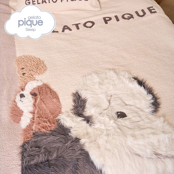 ジェラートピケ スリープ DOG3柄 ジャガードマルチカバー ジェラピケ