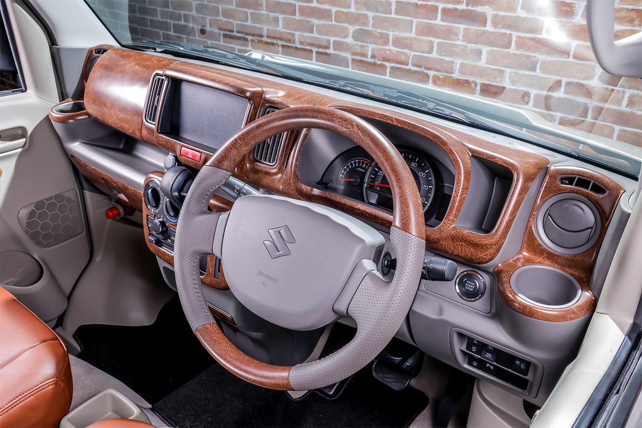 ブラウン マット木目ウッド ステアリング - WANGAN357 オフィシャルストア