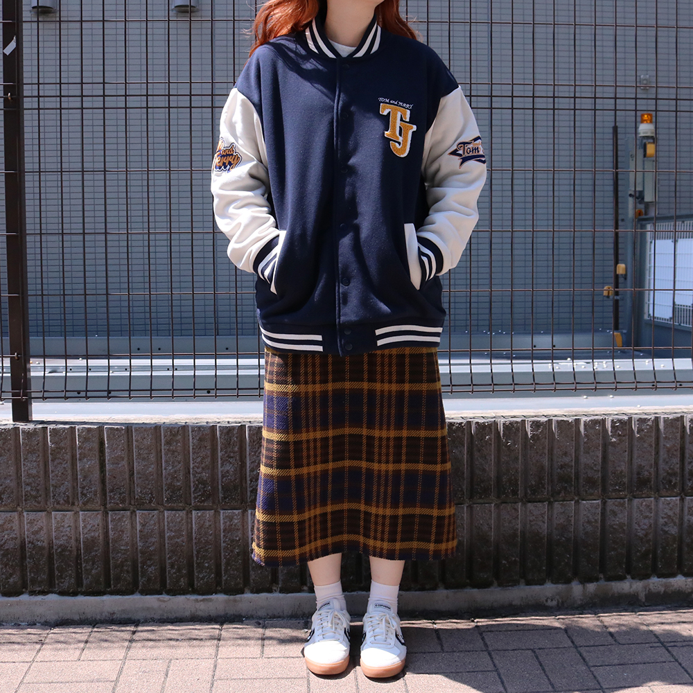 トムとジェリー 裏起毛サガラ刺繍スタジャン - TOM AND JERRY Official