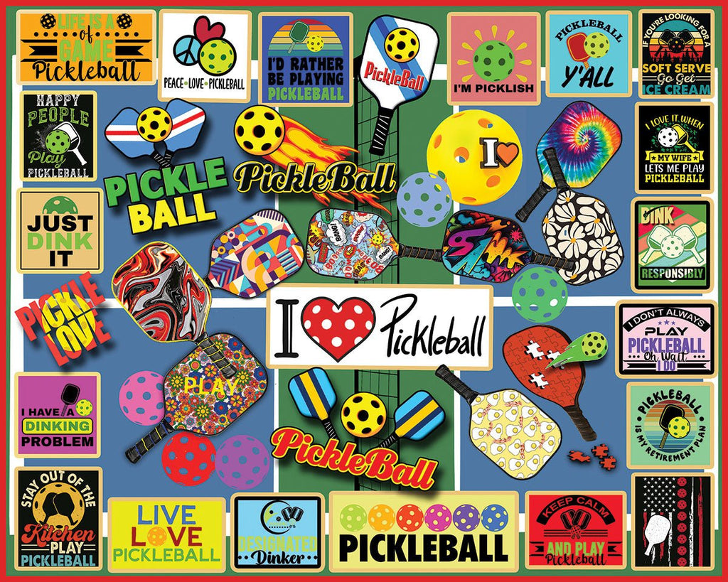 1000 Piece Jigsaw Puzzle - Pickleball – White Mountain Puzzles
