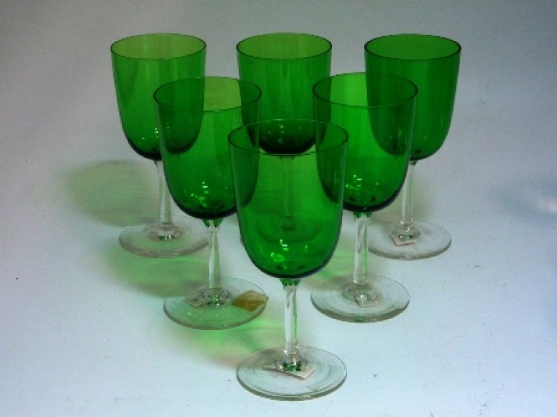 ワイングラス グリーン 6個セット