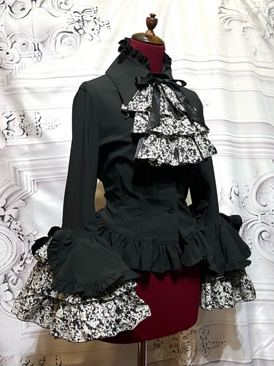 リバーシブルタイ付き姫袖ブラウス | MARBLE | ロリータ ゴスロリ