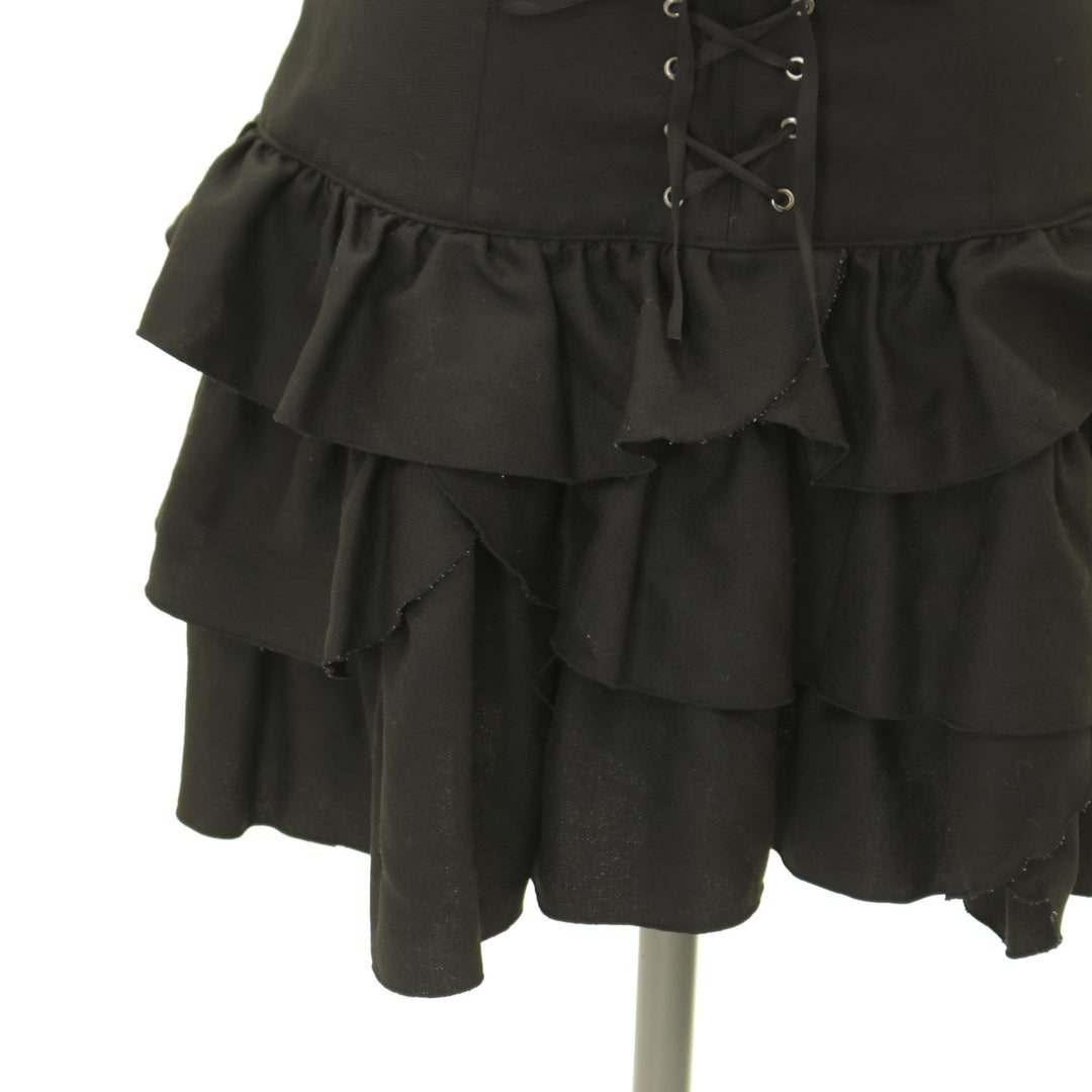 USED】【PEACE NOW/Mサイズ】コルセット風ティアードフリルスカート