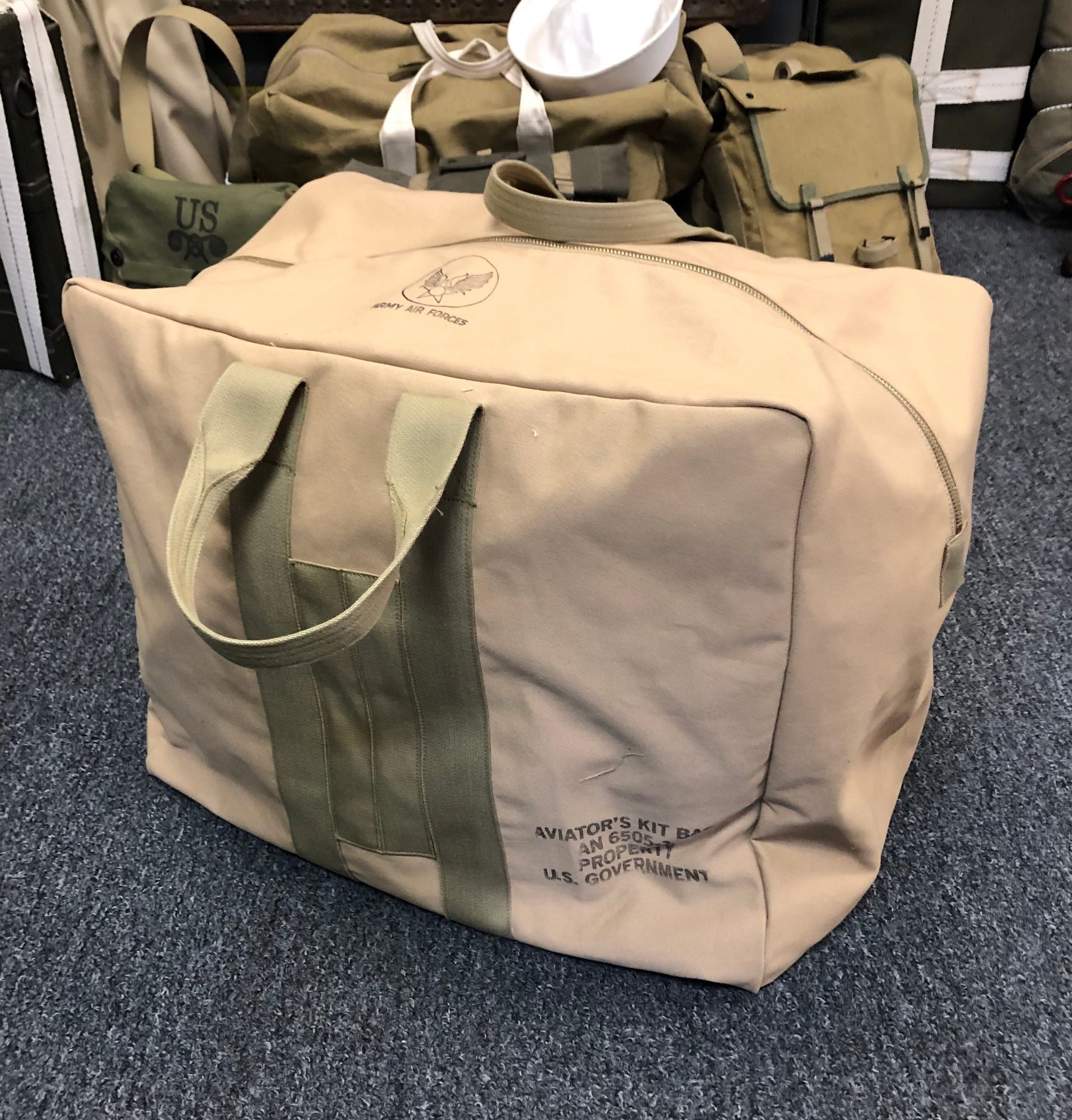 緑*様 1940's US AIR FORCE AVIATOR BAG USED 緑*様 1940's US AIR