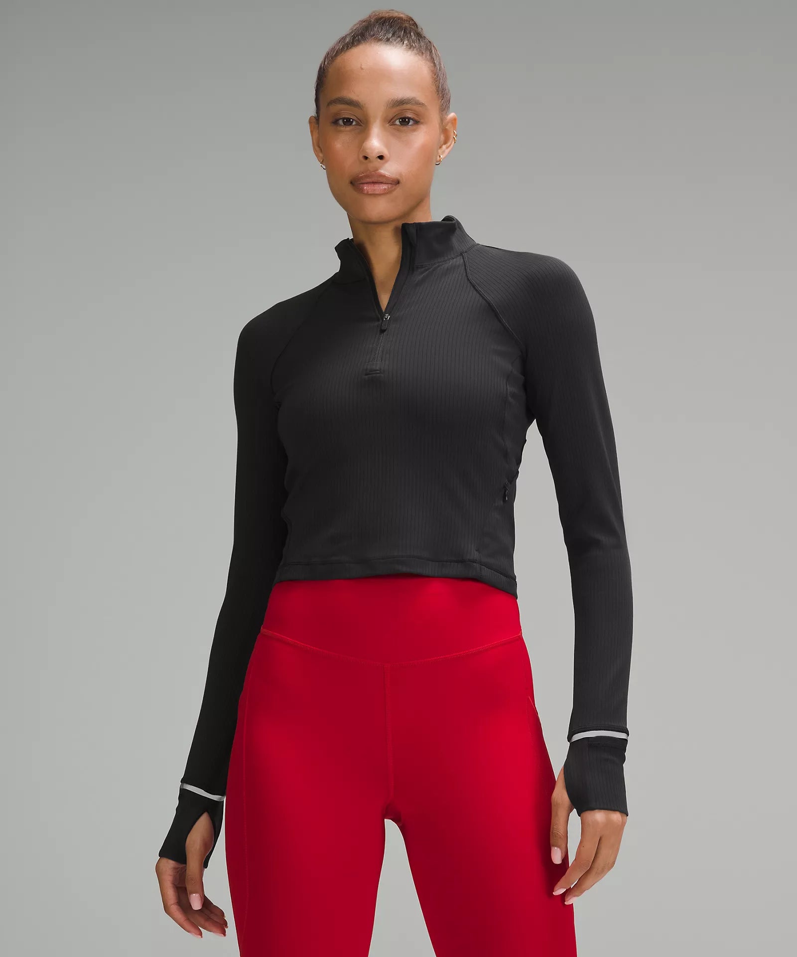 Women's It's Rulu Ribbed Cropped Half Zip – T3 Endurance Sports