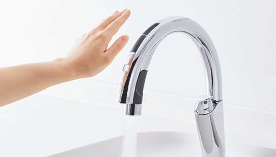 LIXIL キッチン用タッチレス水栓ナビッシュ（浄水器ビルトイン形）JF