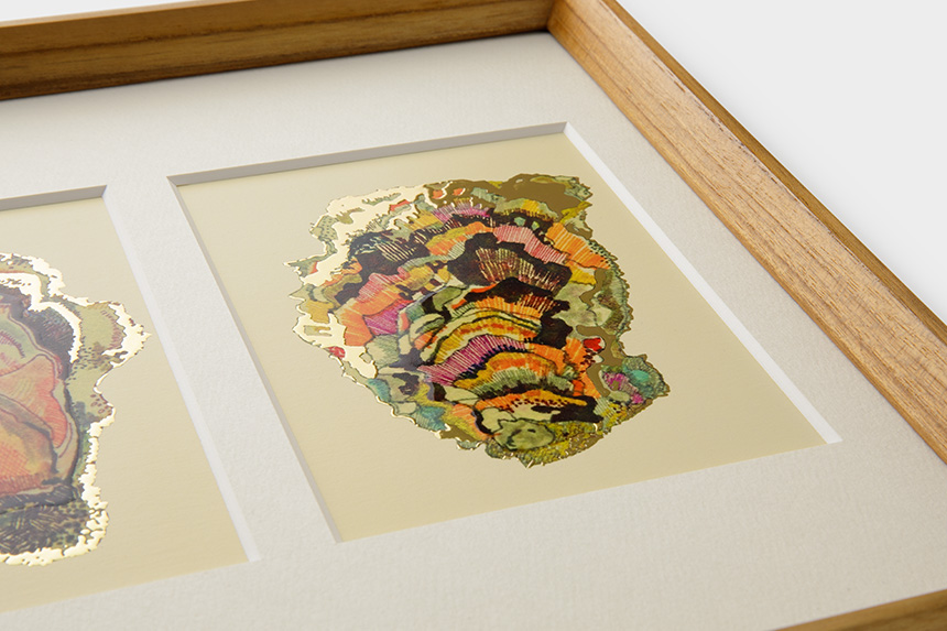 Yuko Kurihara 「oysters」 A3 アートポスター CWプリント 〔アート