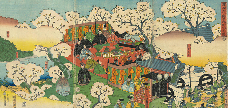 歌川芳盛 作 「東山義政公吉野遊覧之図」／ホームメイト