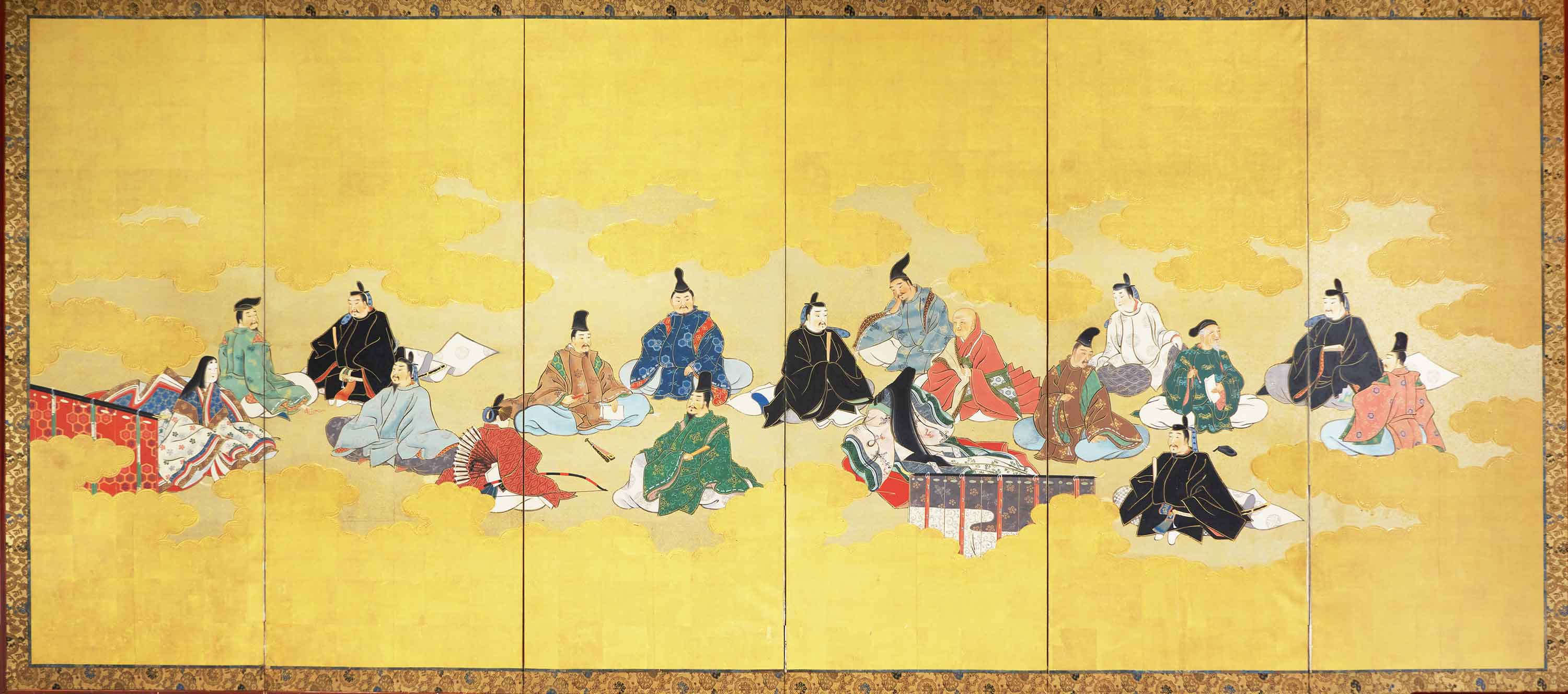 金地三十六歌仙屏風 本間 六曲 一双／ホームメイト