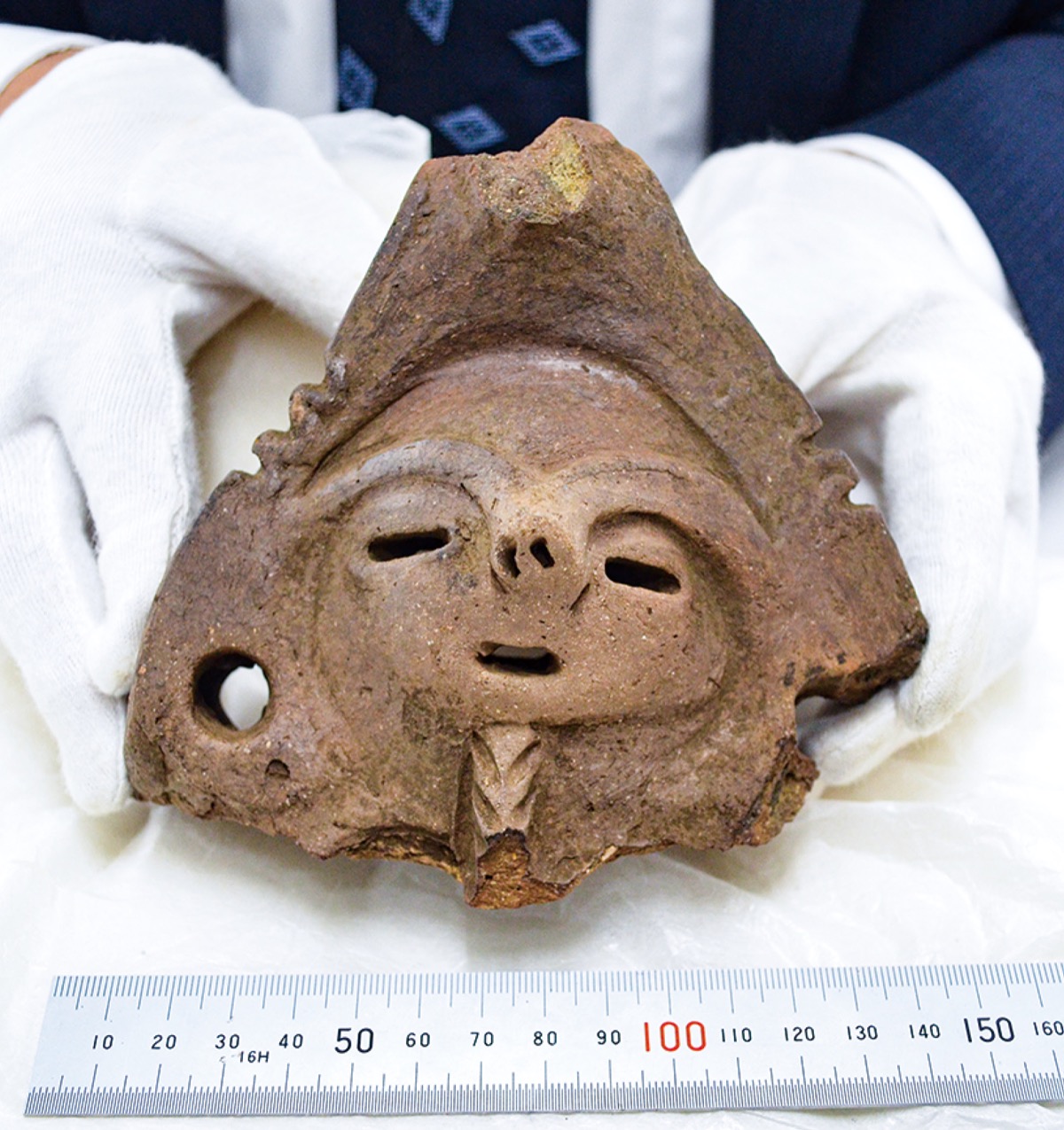 Atsuo Nakazawa】縄文「顔面把手」山梨県韮崎市恵坂町出土 Atsuo