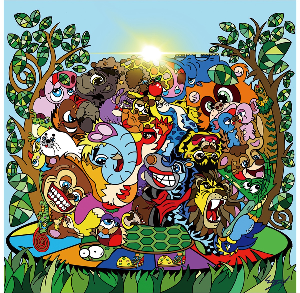 俳優滝川英治さん 口で描いたイラスト展 センター南で13日から | 都筑