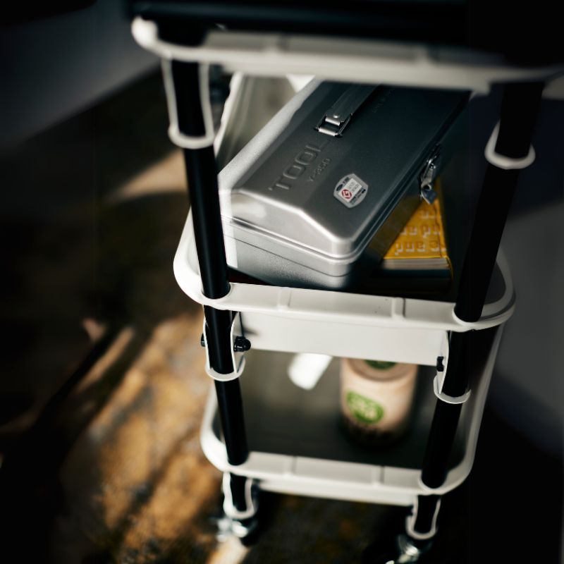 3段式ツールワゴンロイヤル TWR-4BK（ブラック） | 東洋スチール株式