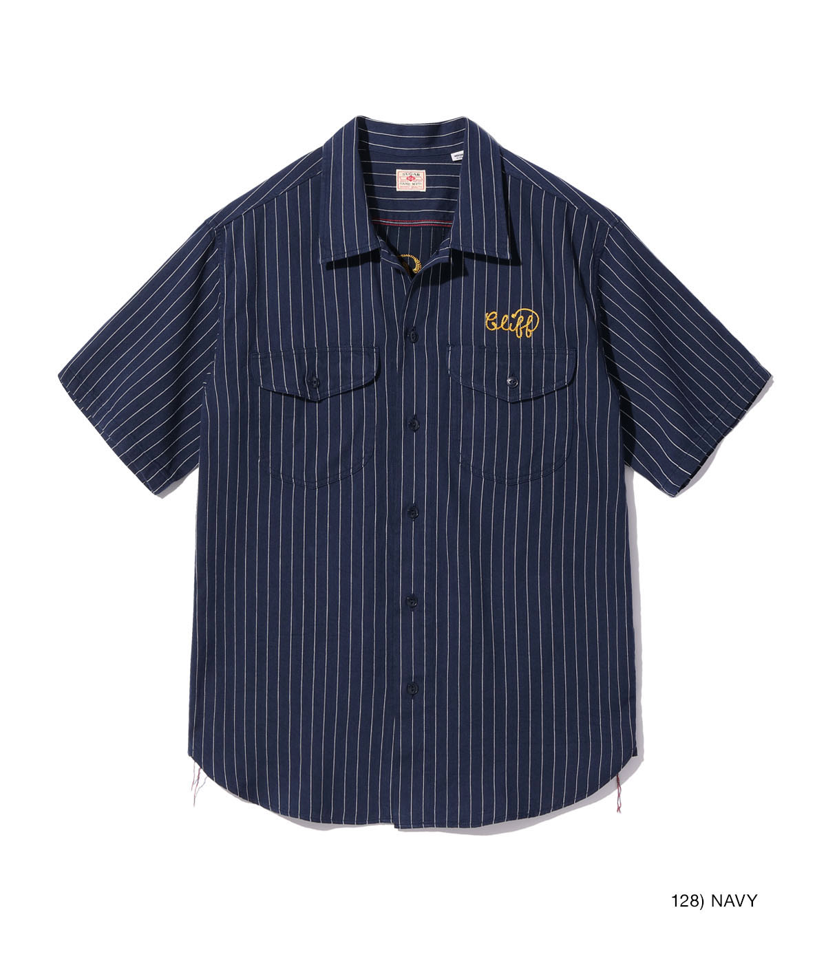 Lot No. SC39305 / COKE STRIPE WORK SHIRT with EMBROIDERED (SHORT