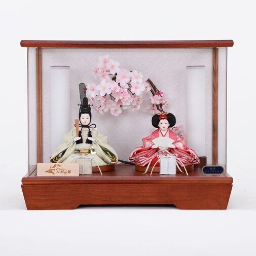 雛人形】ケース飾り 親王飾り「しだれ桜アクリル」ひな人形 ひな祭り