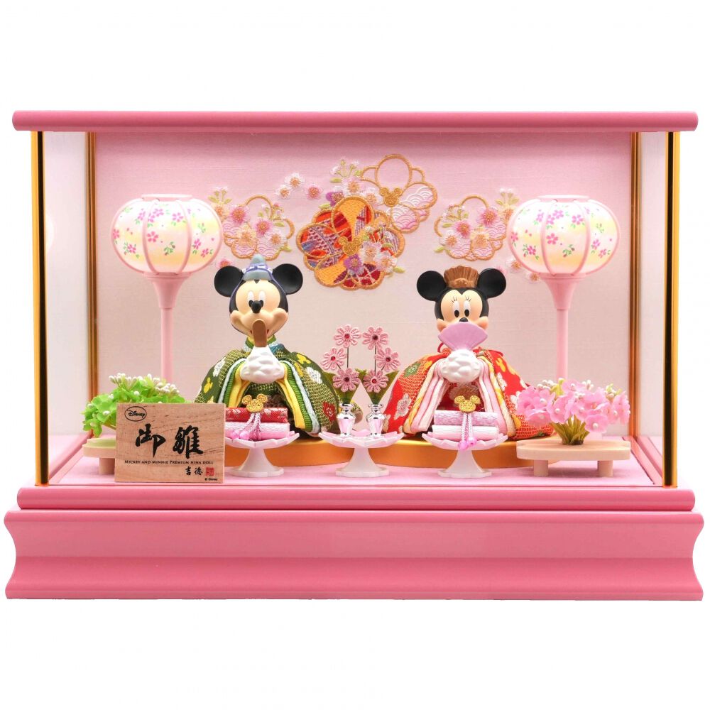 雛人形】【動画】ディズニー ミッキー＆ミニープレミアム 親王 ケース