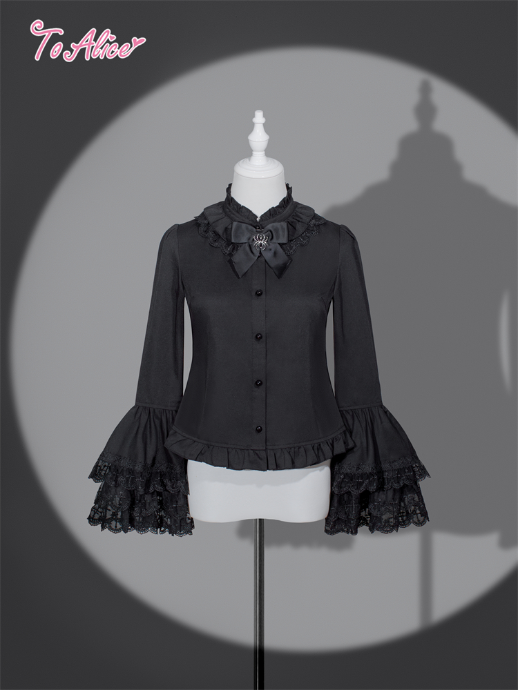 Black Shamrock】F265 ゴシック姫袖スタンドカラーブラウス - To Alice