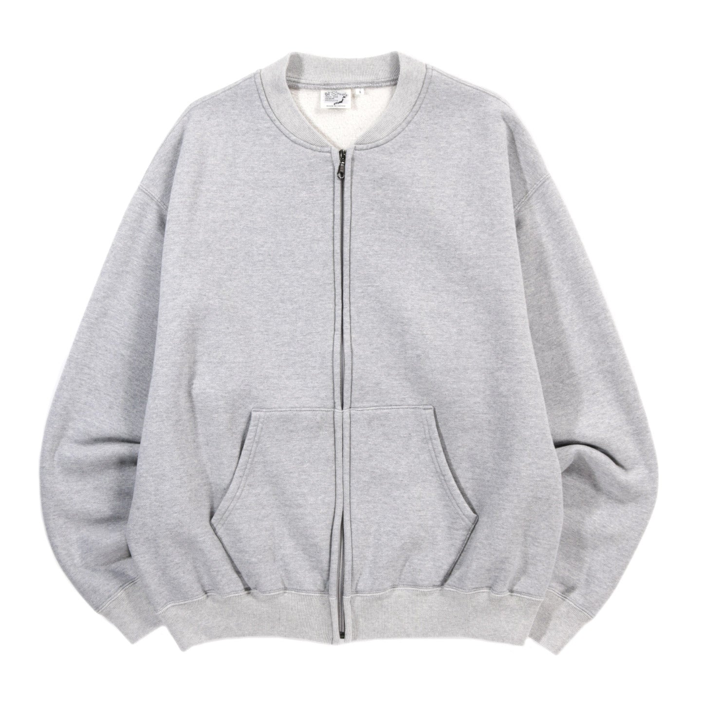 ORSLOW FRONT ZIP SWEATSHIRT HEATHER GRAY | TODAY CLOTHING