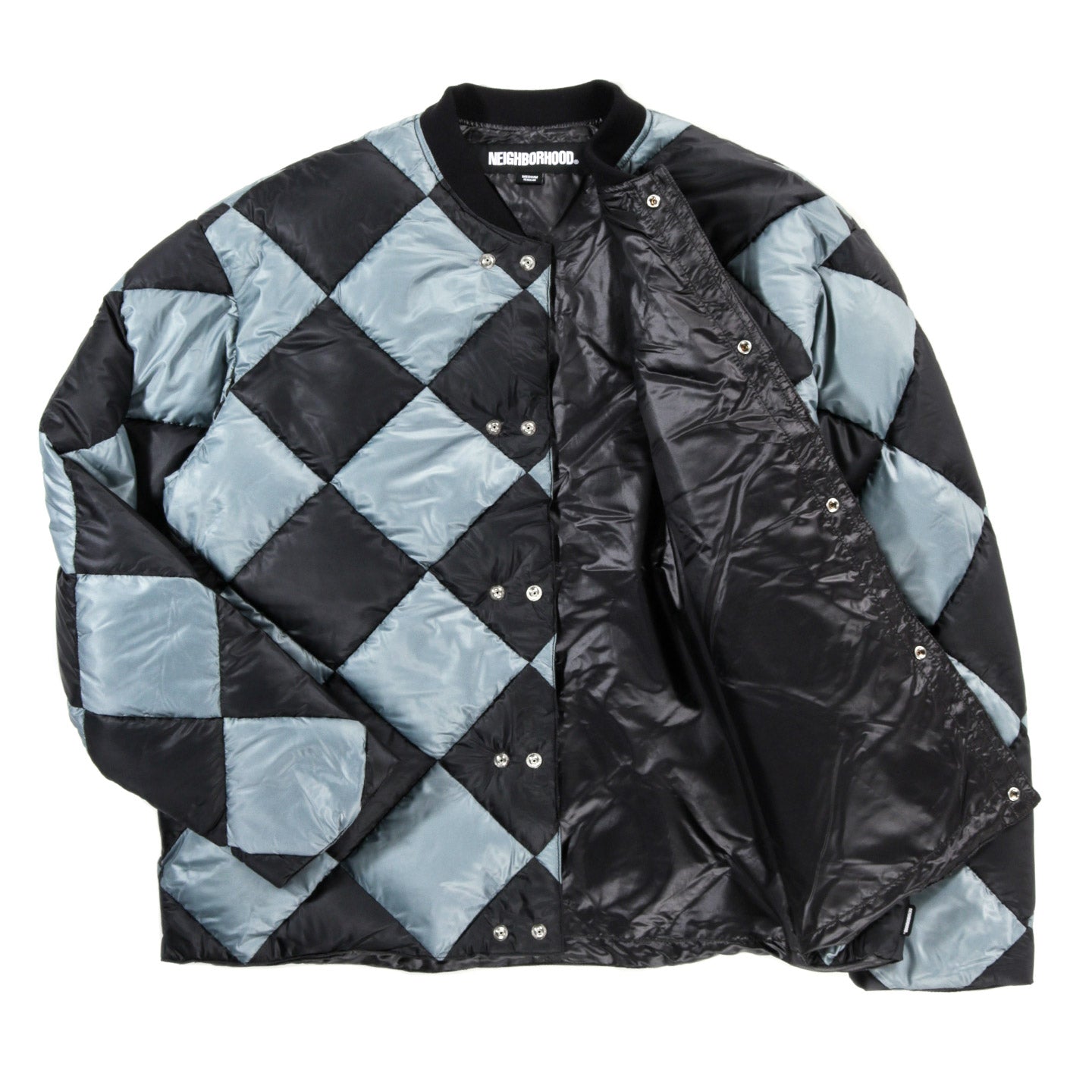 NEIGHBORHOOD CHECKER DOWN JACKET GRAY | TODAY CLOTHING